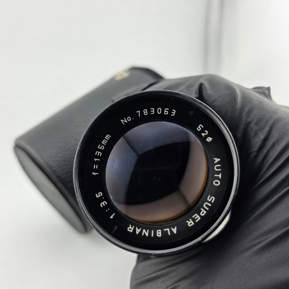 Auto Super Albinar 1:3.5 f=135mm Camera Lens PK Mount with Case‎ Vintage